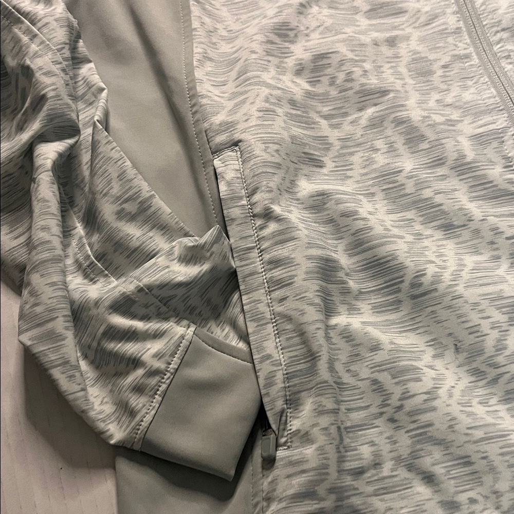 Athleta Patterned Gray Sport Jacket - image 3